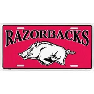 Arkansas Razorbacks NCAA License Plate